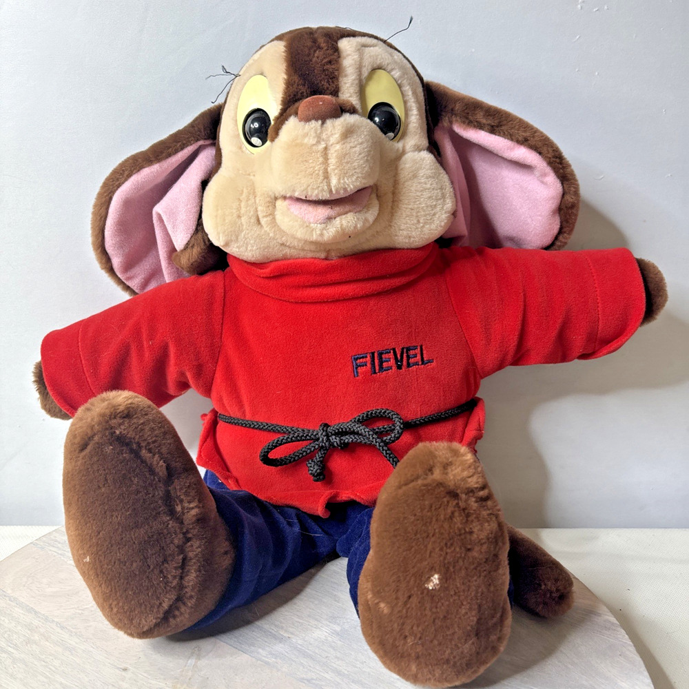 "RARE Vintage 1986 Talking Fievel Plush An American Tail Cassette Player NOT WOR